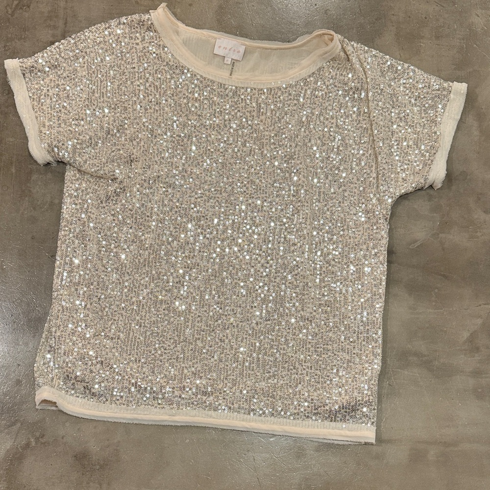 Gold Sequins Women’s Top